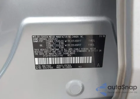 2017 Toyota Rav4 Le z USA, uszkodzony, nr VIN 2T3ZFREV6HW331140